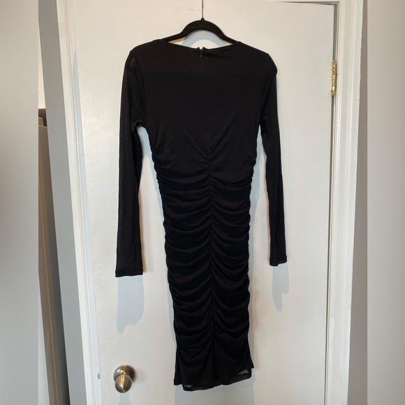 DKNY, ruched mesh dress ,SM, black, NWT - Picture 3 of 7